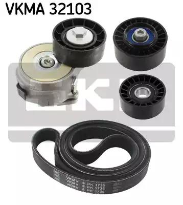 Комплект поликлинового ремня SKF VKMA 32103